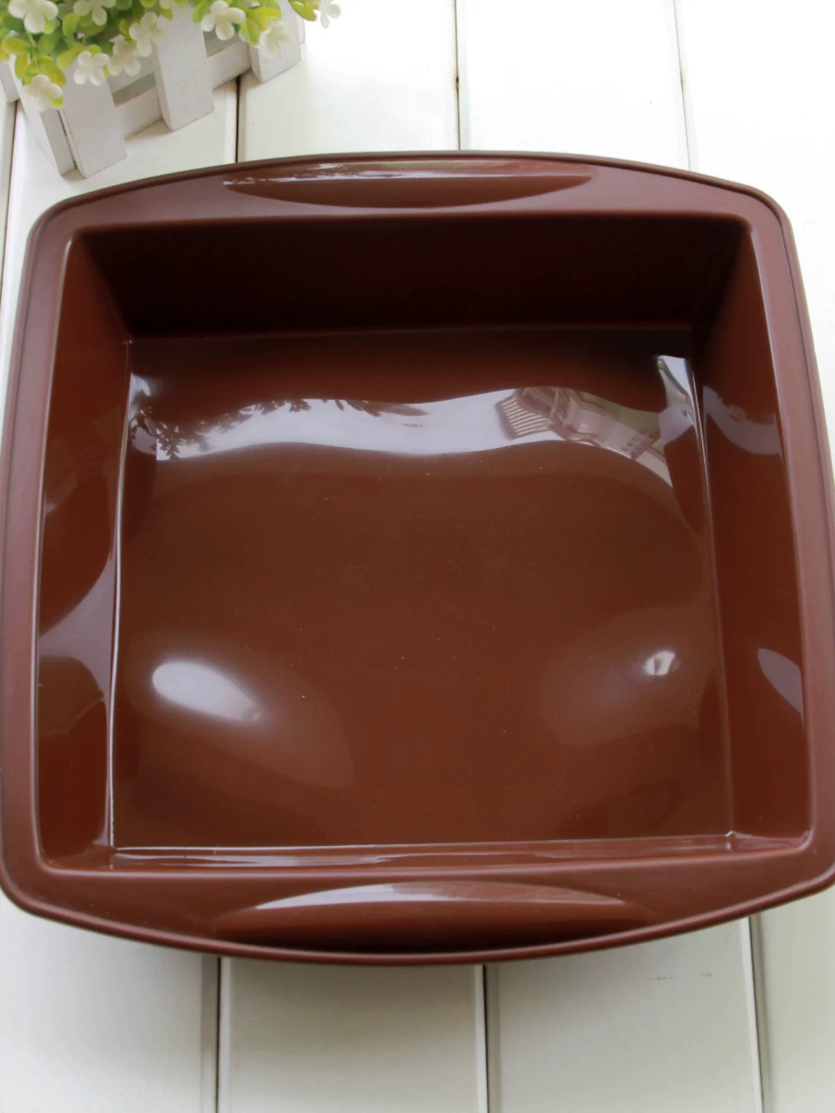 Xuất khẩu sang Châu Âu và Hoa Kỳ 8inch khuôn bánh silicon hình vuông, khuôn nướng bánh cuộn sô cô la, chịu nhiệt độ cao.