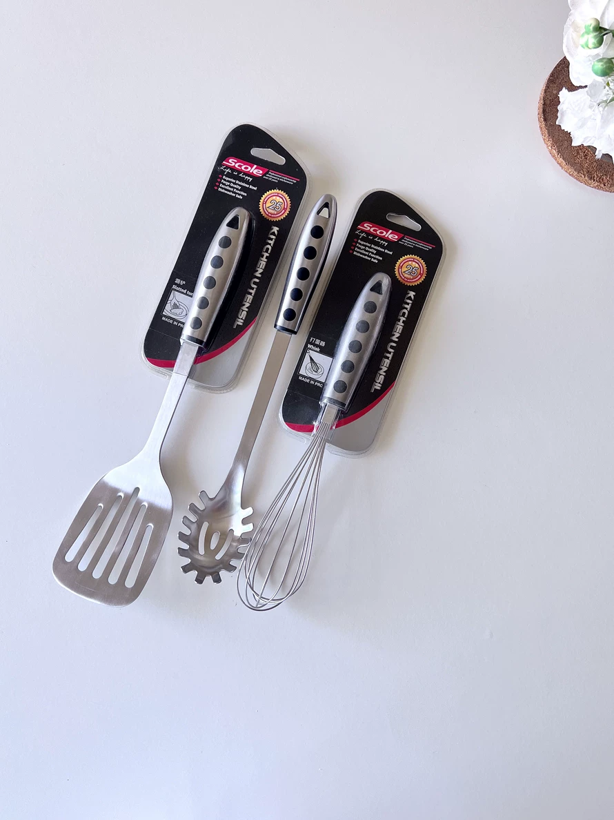 Xuất khẩu sang Đức thìa inox 18/10 304 thìa nấu ăn thìa canh thìa chiên skimmer nhà bếp gia đình thìa nấu ăn