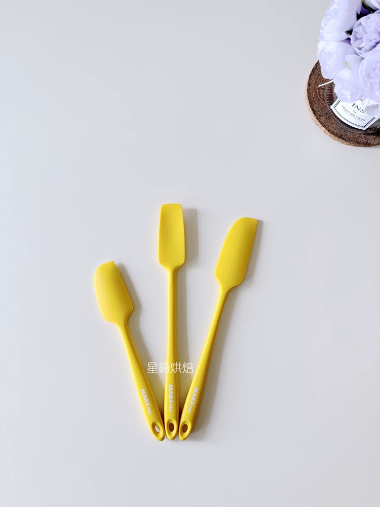 Dụng cụ làm bánh, thìa phết kem bơ macaron bằng silicon mềm tích hợp, xuất khẩu