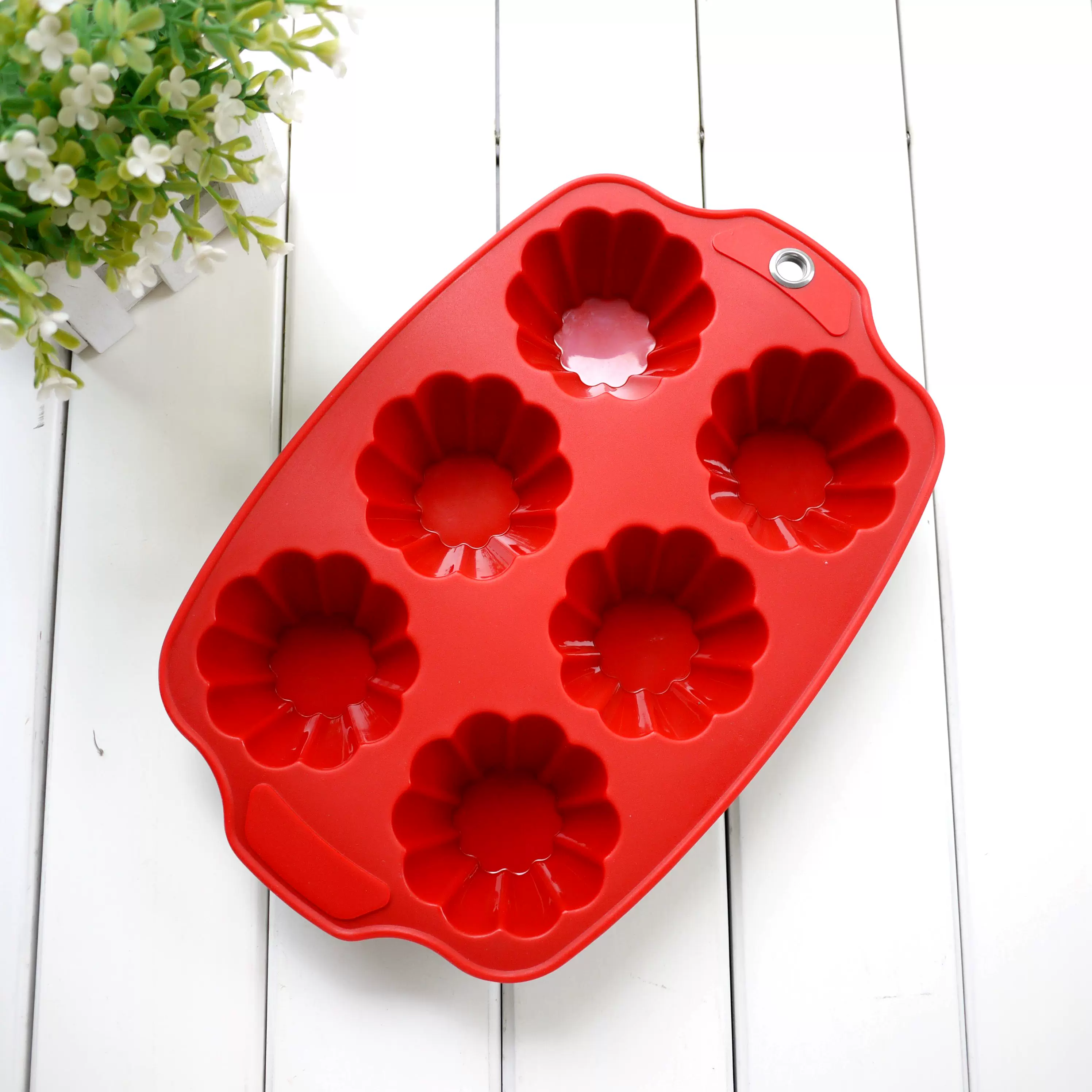 Xuất khẩu sang Pháp, khuôn làm bánh quy silicon hình hoa 6 mảnh Brio Brioche.