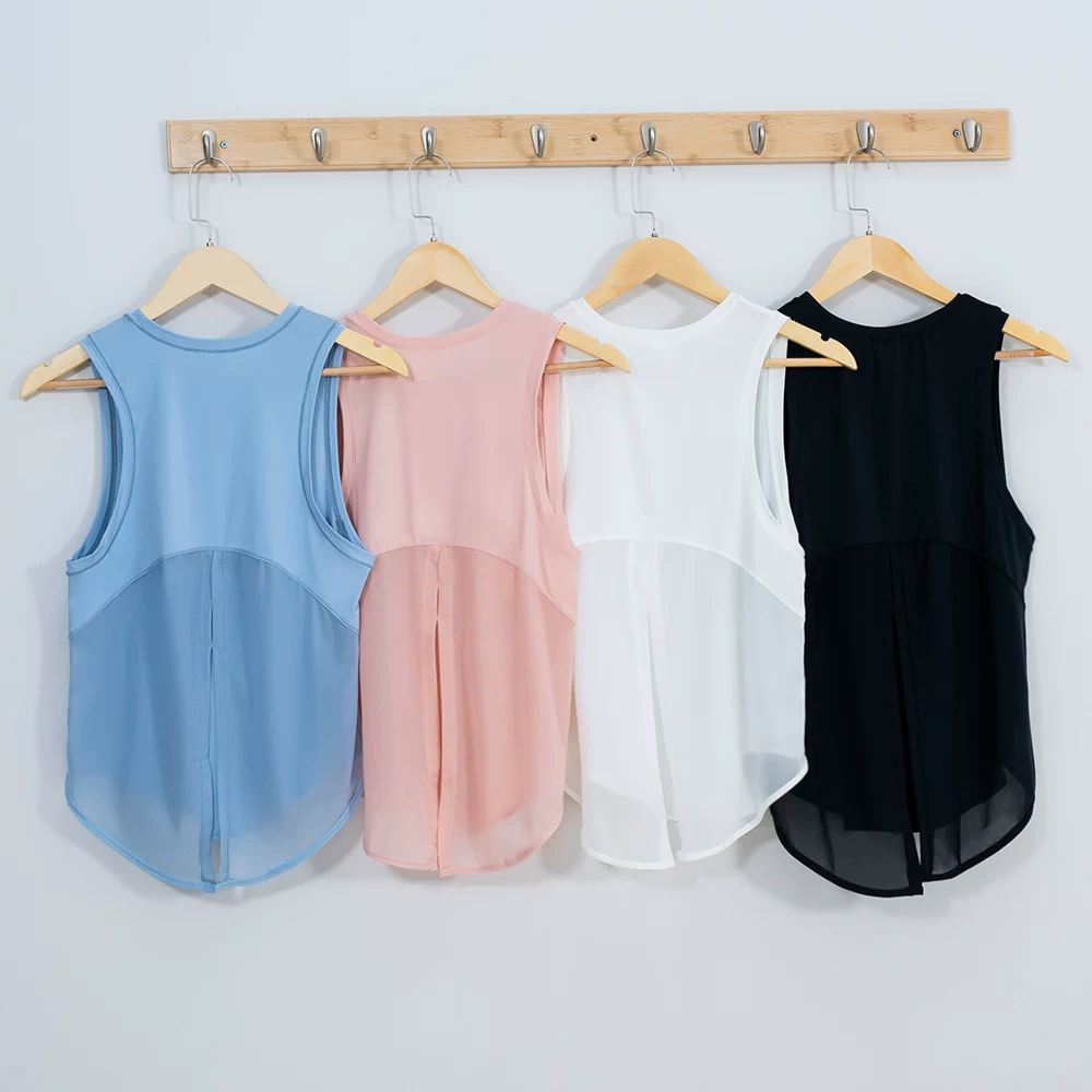 Áo vest thể thao có dây đeo dành cho nữ, áo chạy bộ và tập thể dục nhanh khô, trang phục tập yoga mỏng, áo khoác không tay, kiểu dáng rộng rãi làm áo khoác ngoài.