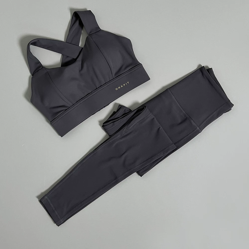 Bộ quần áo tập yoga dành cho nữ, áo vest thể thao chống sốc mùa thu đông, áo khoác ngoài chạy bộ, quần áo tập thể dục, đồ lót, áo ngực liền thân