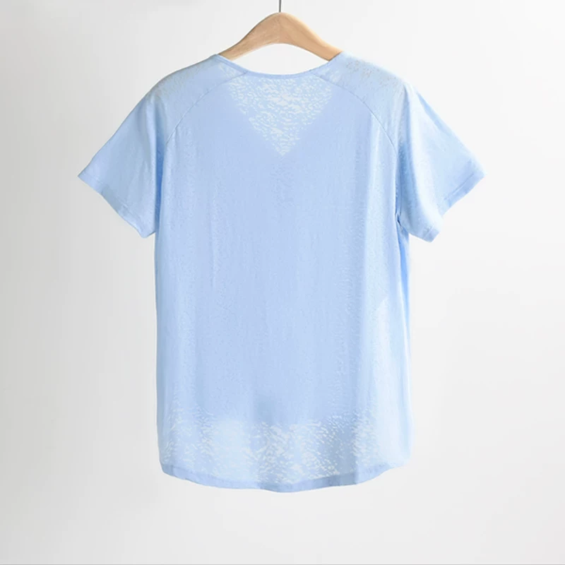 Quần áo thể dục nhanh khô phong cách mới áo thun dáng rộng họa tiết bông tuyết mỏng dệt jacquard thể thao sảng khoái yoga chạy bộ thể dục hàng đầu dành cho nữ