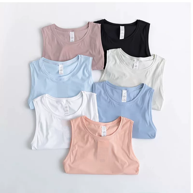 Áo vest thể thao rộng rãi dành cho nữ, áo khoác không tay, trang phục tập yoga mỏng nhanh khô, áo chạy bộ và tập thể dục mùa hè để mặc ngoài.