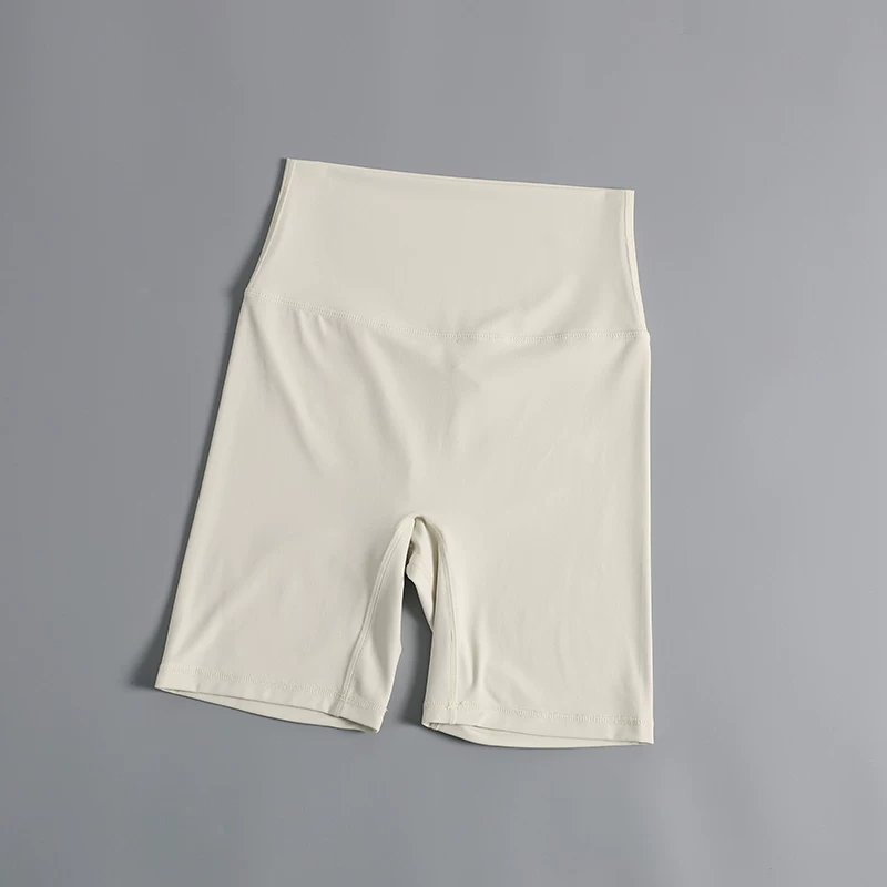 Quần short thể thao nâng mông năm điểm dành cho nữ, cạp cao, ôm sát, nhanh khô, quần tập yoga đạp xe, quần chạy bộ tập thể dục.