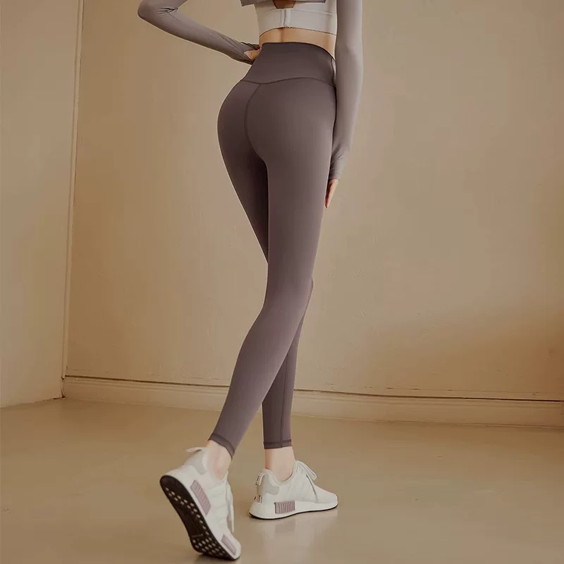 Quần tập yoga cạp cao dành cho nữ, quần legging co giãn nâng mông, quần thể thao, quần chạy bộ, quần dài, không có đường may lộ liễu.