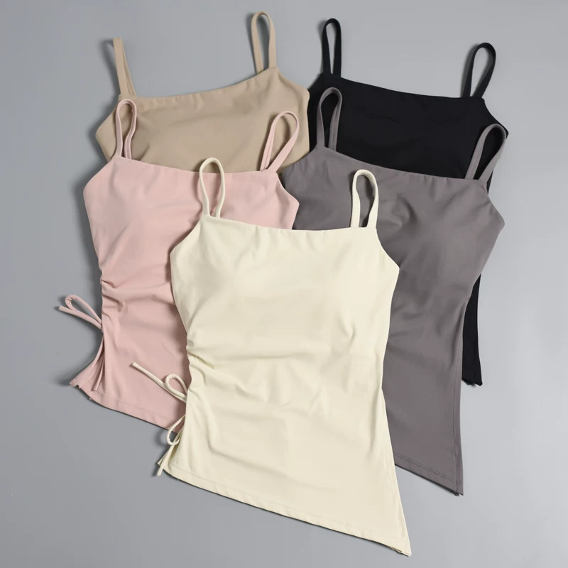 Áo vest thể thao nữ chạy bộ yoga nhanh khô ôm dáng có mút ngực kiểu mới 2023 áo khoác ngoài dây đeo tập gym