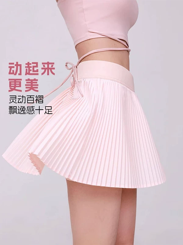 Váy xếp ly thể thao kiểu mới 2026 dành cho nữ, quần váy chạy bộ yoga thường ngày, váy tennis chống lộ, váy ngắn tập thể dục thoáng khí