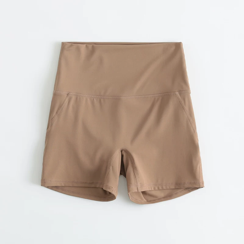 Quần short tập yoga nâng mông không cần mặc quần lót, quần tập thể dục cạp cao không gây khó chịu, quần short thể thao dành cho nữ mùa hè.