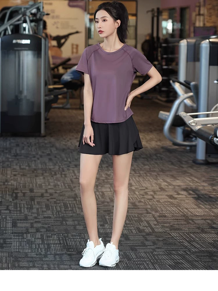 Bộ đồ tập yoga nhanh khô, size lớn, mùa hè, chống nắng, mỏng, bộ đồ thể thao chạy bộ buổi sáng dành cho nữ, hai mảnh, năm 2026