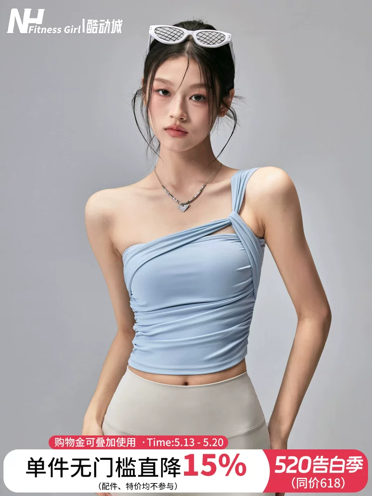 Áo ngực thể thao nữ tập gym liền thân chống sốc, áo vest yoga một dây, áo khoác ngoài lưng đẹp, áo tập Pilates