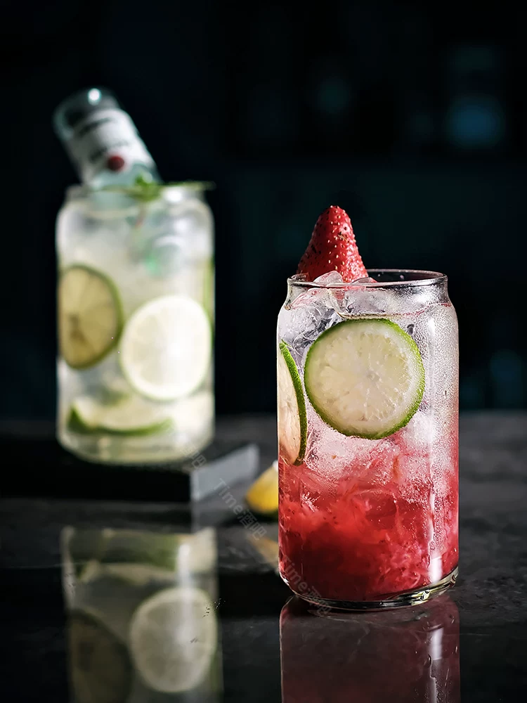 Ly cocktail Mojito sáng tạo hình lon, thẩm mỹ cao, ly cola đẹp mắt trên Instagram, ly cocktail phổ biến.