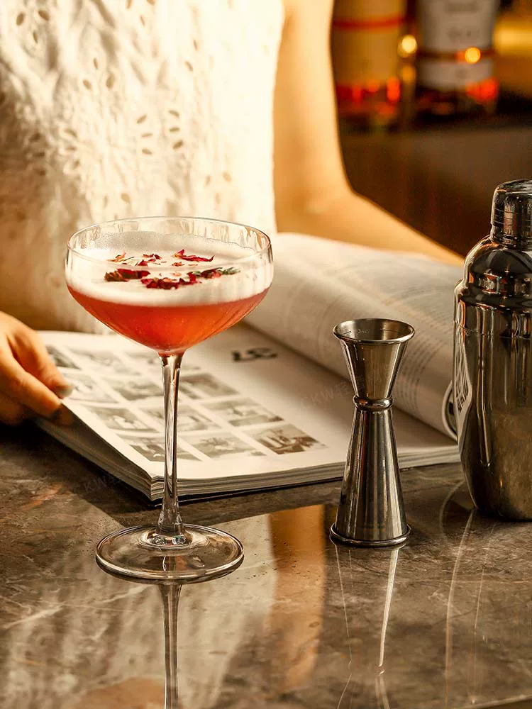 Ly cocktail pha lê hình tháp cao cấp CKW, ly rượu sáng tạo, ly pha chế cá nhân hóa, ly rượu sâm banh