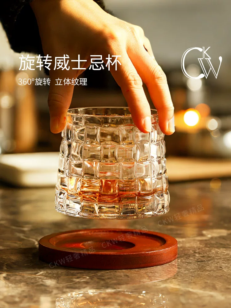 Bộ ly rượu whisky cao cấp CKW, ly rượu xoay, ly pha lê, ly bia, mang lại cảm giác sang trọng khi sử dụng tại nhà
