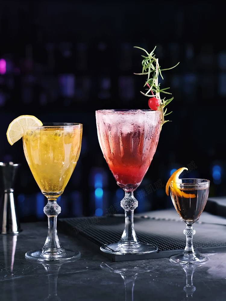 Cốc thủy tinh nhập khẩu Thổ Nhĩ Kỳ, cốc pha lê cao cổ điển được khắc, cốc rượu vang đỏ, cốc cocktail sáng tạo, cốc rượu