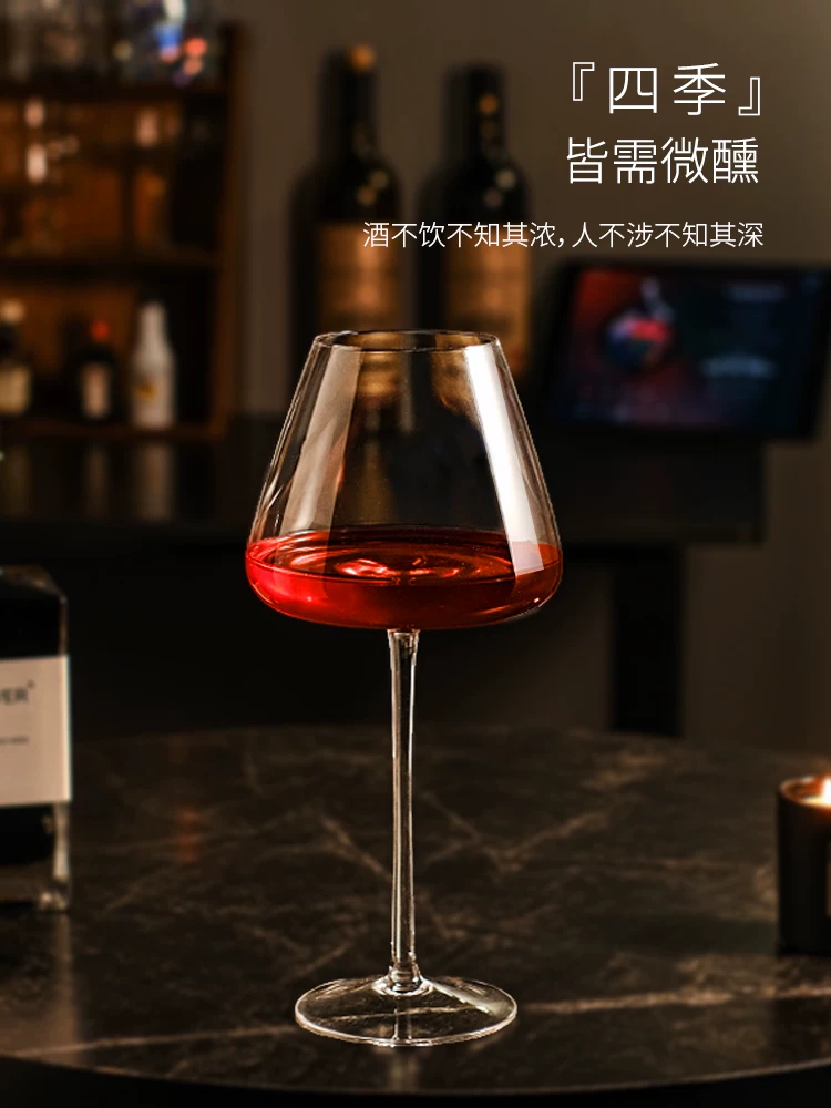 Ly rượu vang đỏ cao cấp, ly pha lê hơi cong, bình rót rượu, bộ rượu vang, bình rượu gia dụng, ly rượu bụng bầu