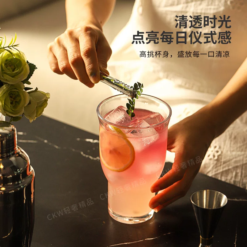 Cốc thủy tinh CKW cốc đựng nước trái cây miệng rộng cốc cà phê kiểu Mỹ cốc đựng đồ uống dung tích lớn cốc nước cốc cocktail cao cấp