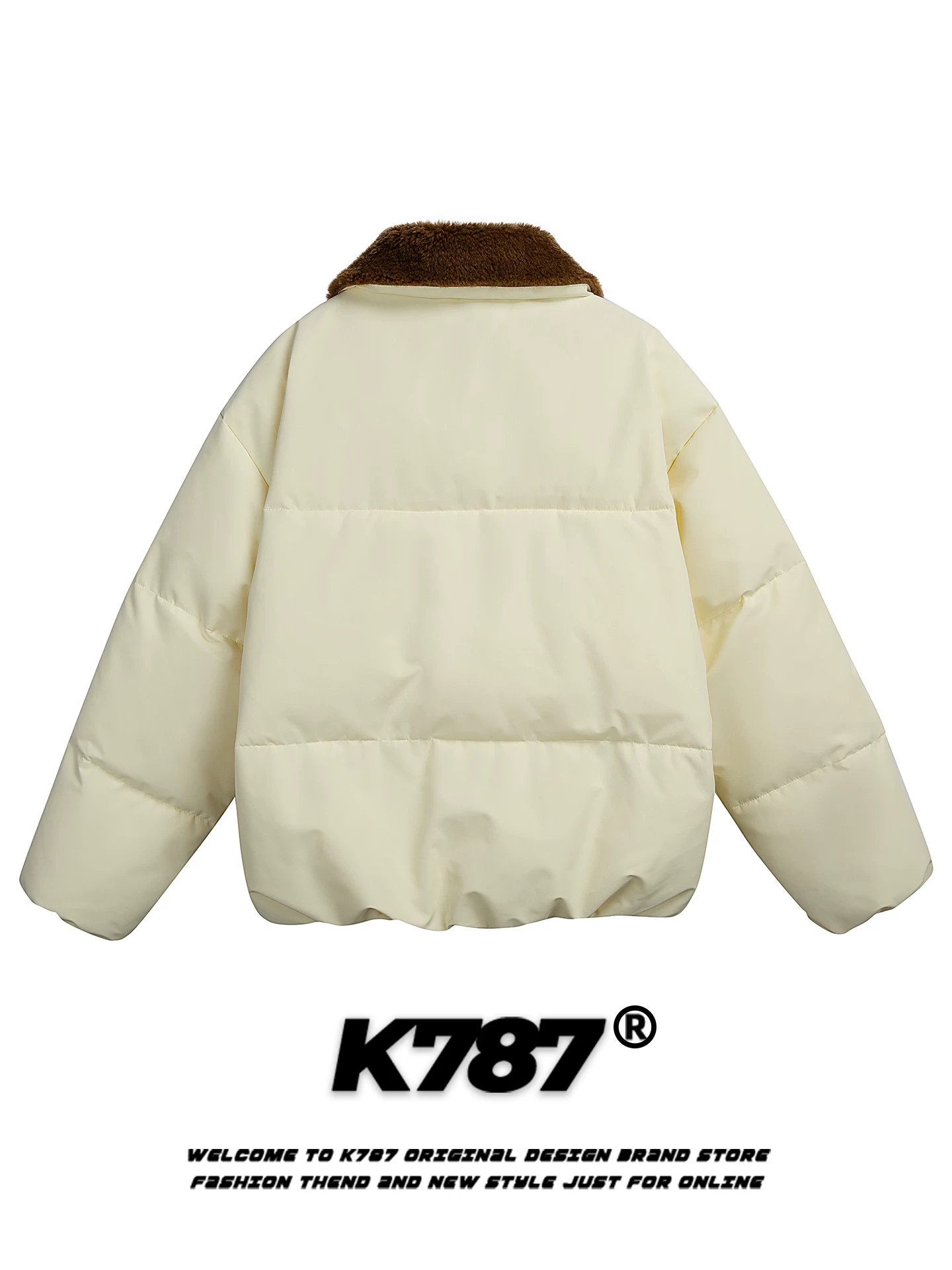 Áo khoác cotton dáng rộng phong cách đường phố Mỹ K787, nhiều màu sắc, có khuy cài trên cổ áo, dành cho nam và nữ, kiểu dáng thời trang, ấm áp và dày dặn, màu hồng.