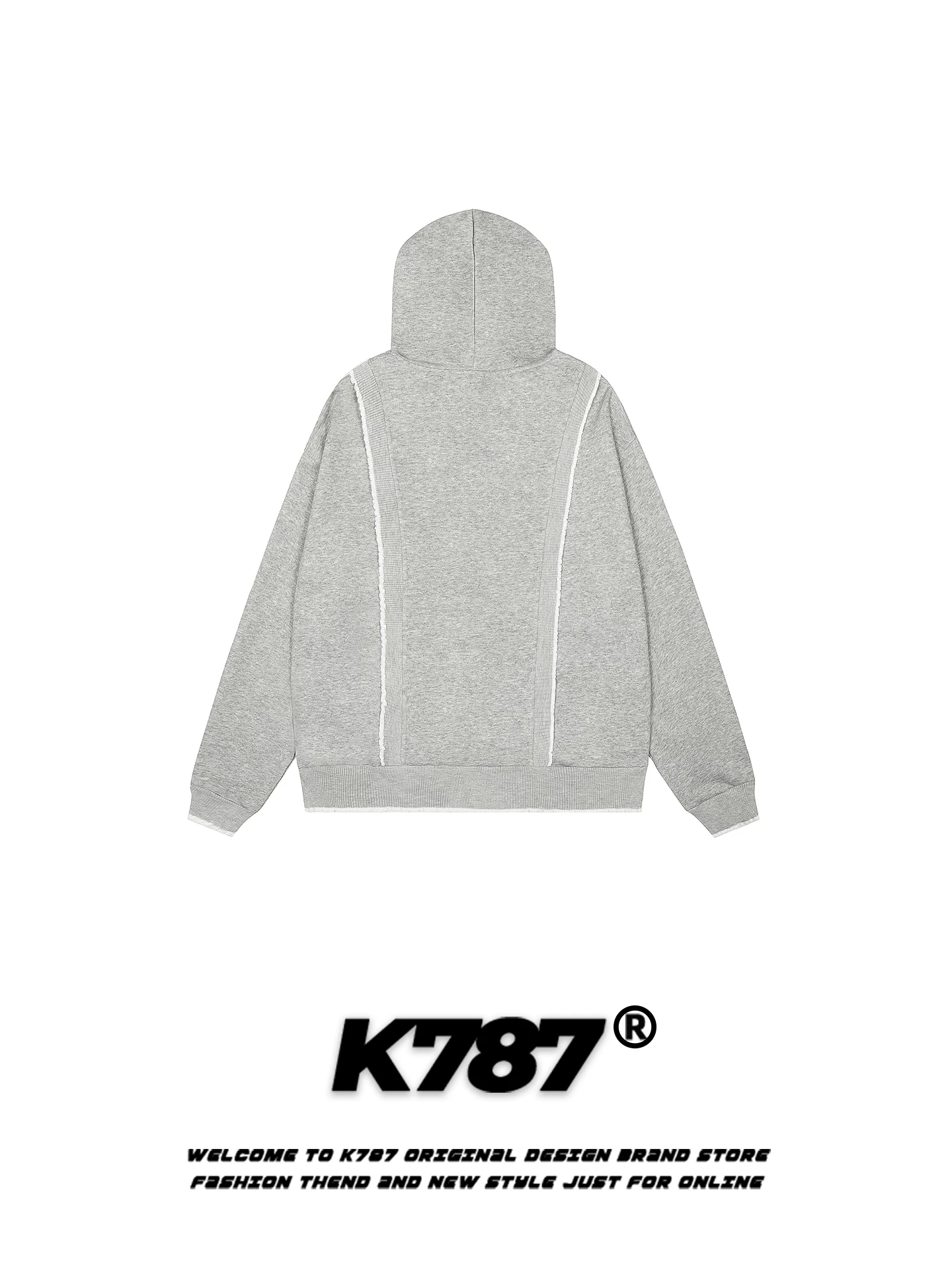 Áo khoác cardigan có mũ trùm đầu thêu phong cách đường phố Mỹ K787 dành cho nam và nữ, áo khoác hoodie cặp đôi thời trang, dáng rộng, thoải mái, thương hiệu thời thượng