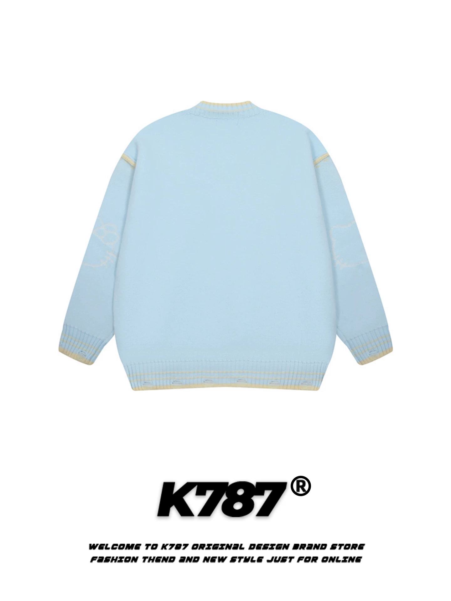 Áo len cardigan dáng rộng phong cách ngọt ngào kiểu Mỹ K787 dành cho nữ, áo khoác dệt kim ấm áp, trẻ trung, mùa thu đông