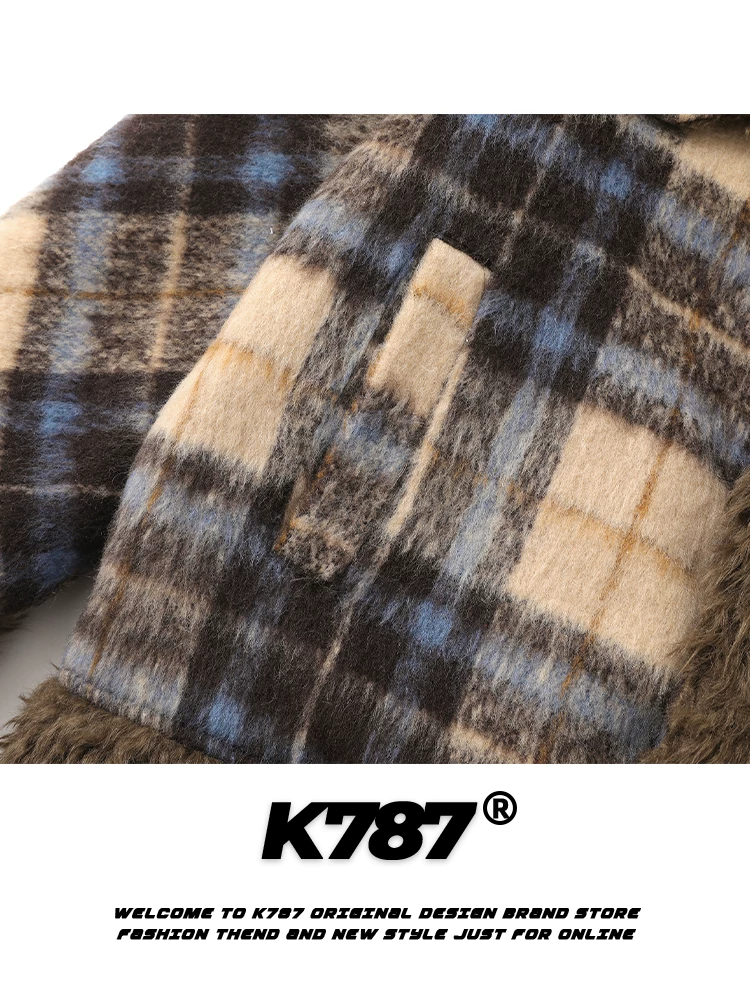Áo khoác cotton kiểu Chanel nhỏ gọn kiểu Pháp K787 dành cho nam và nữ, áo khoác cotton mùa đông dày dặn bằng len cừu cổ điển kiểu Mỹ.