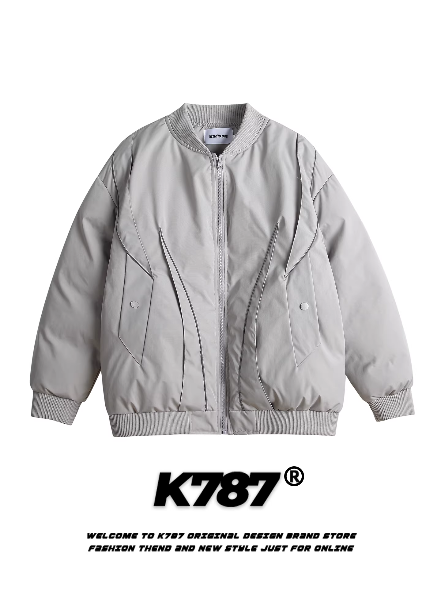 Áo khoác đệm kiểu Mỹ cổ điển K787 dành cho nam và nữ, trang phục bảo hộ lao động dày dặn, áo khoác bomber ấm áp dành cho cặp đôi.