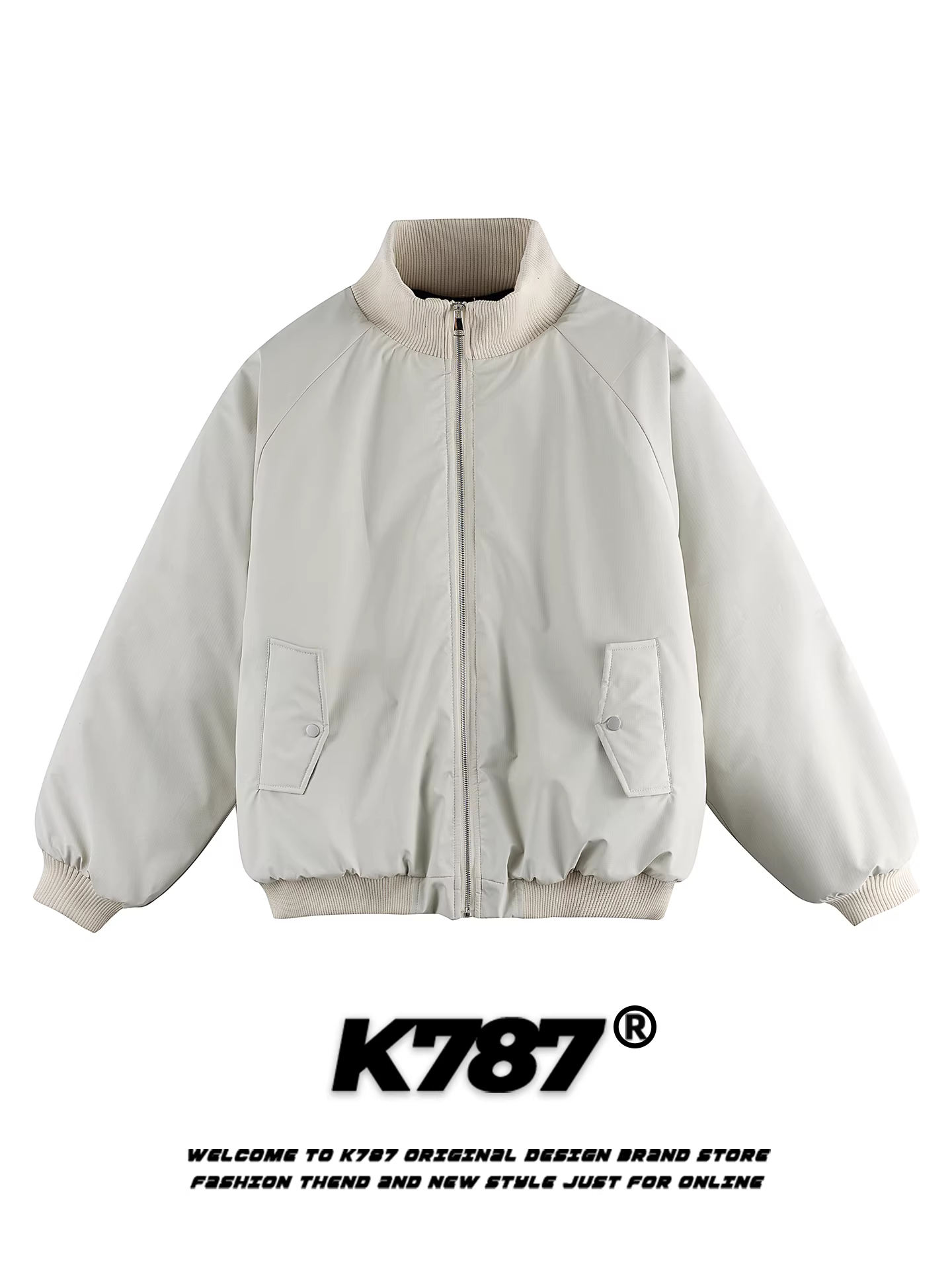 Áo khoác cotton da PU kiểu cổ điển Mỹ K787 dành cho nam và nữ, áo khoác cotton ấm áp có đệm chống gió dành cho cặp đôi.