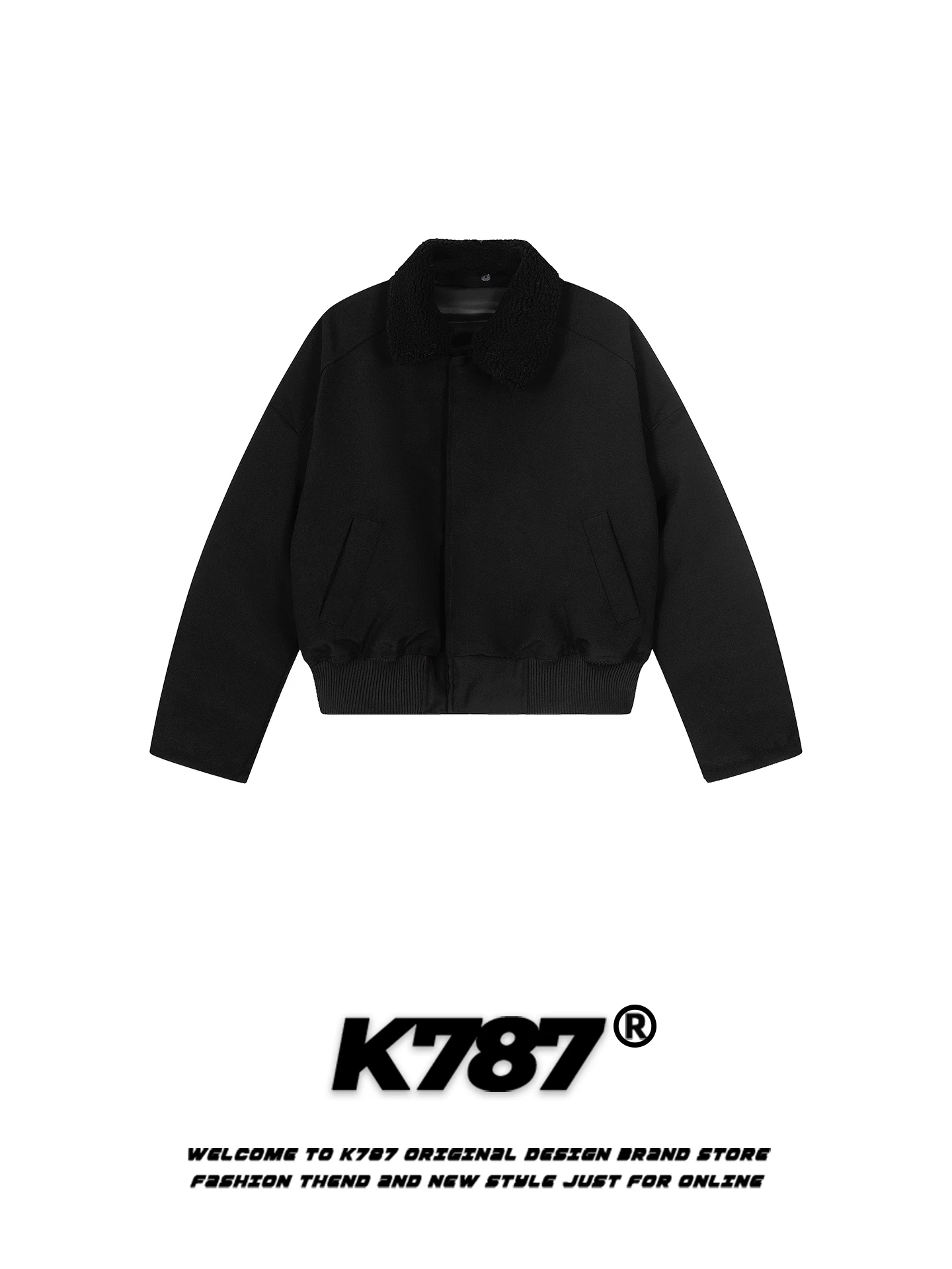 Áo khoác cotton cổ điển kiểu Mỹ K787 dành cho nam và nữ, dáng rộng, dày dặn, ấm áp, kiểu phi công, thích hợp cho mùa đông.