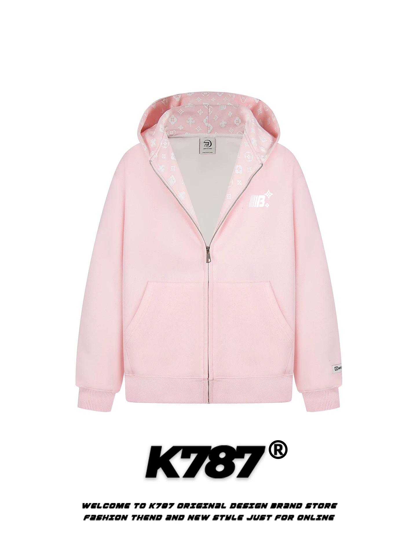 Áo khoác cardigan có mũ in chữ cổ điển Mỹ K787 dành cho nam và nữ, áo khoác hoodie cặp đôi thời trang, rộng rãi, thoải mái, phong cách thương hiệu.