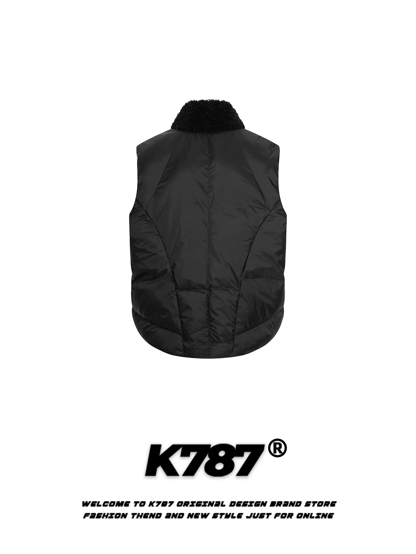 Áo vest không tay kiểu Mỹ cổ điển K787 dành cho nam và nữ, áo vest mùa đông rộng rãi và ấm áp, áo khoác cotton dành cho cặp đôi.