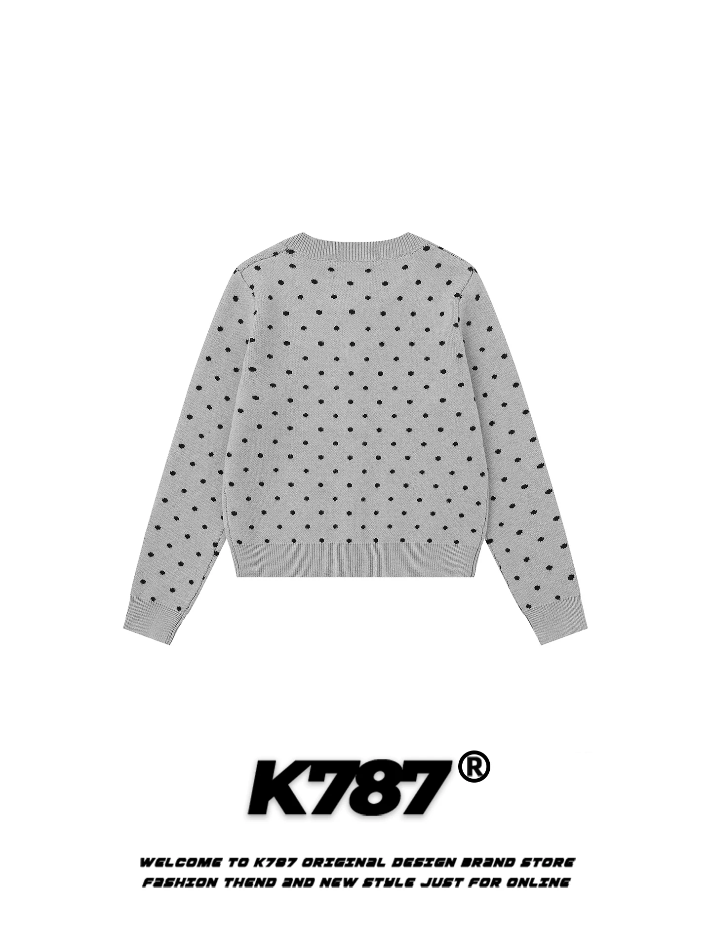 Áo len cardigan cổ tròn họa tiết sóng lười kiểu Mỹ K787 dành cho nữ, mặc đi làm thường ngày, ấm áp, tôn dáng, áo khoác ngắn dệt kim