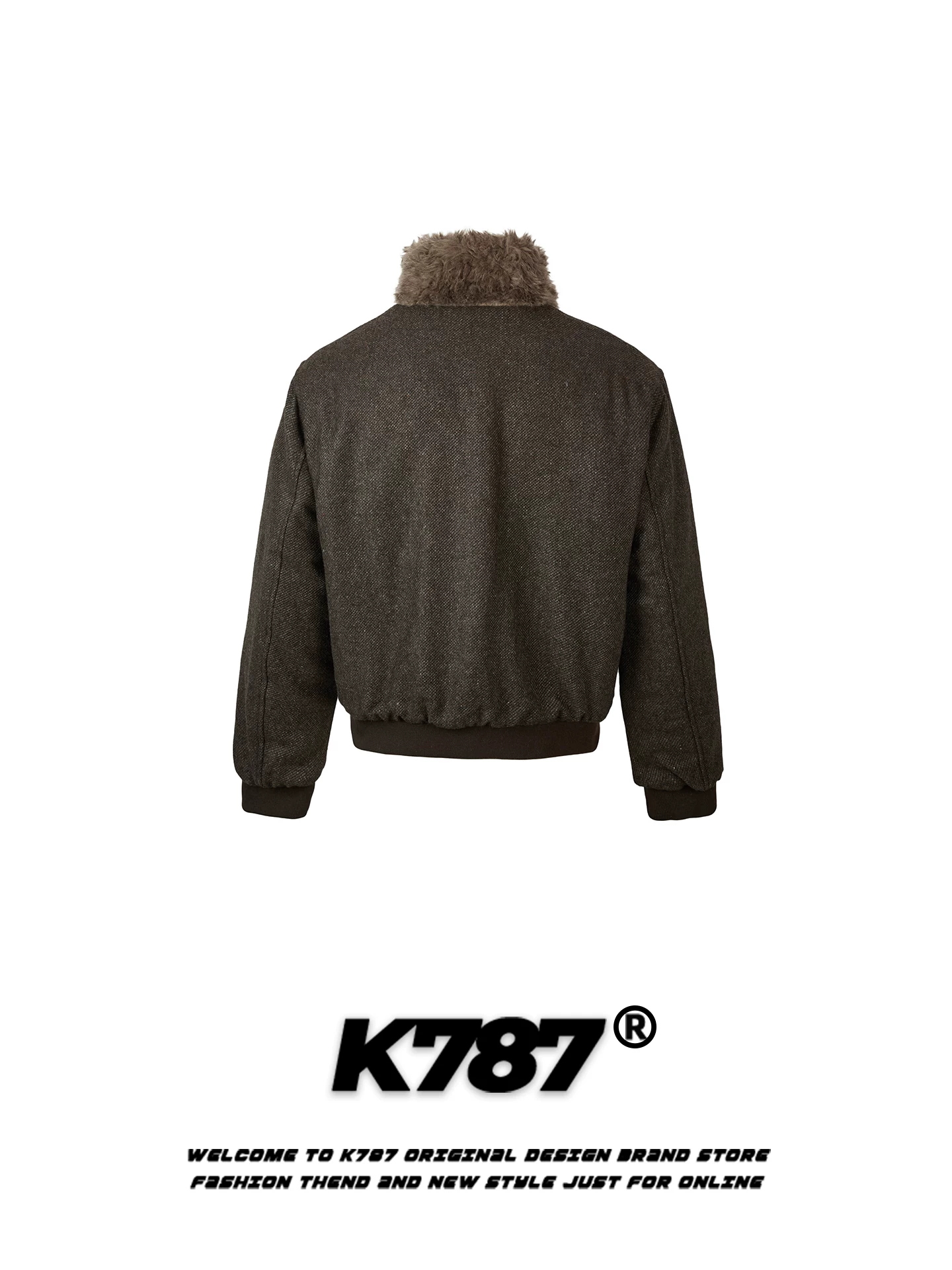 Áo khoác cotton cổ đứng phong cách retro Mỹ K787 dành cho nam và nữ, thương hiệu thời thượng, áo khoác bomber cotton dày dặn và ấm áp dành cho cặp đôi.