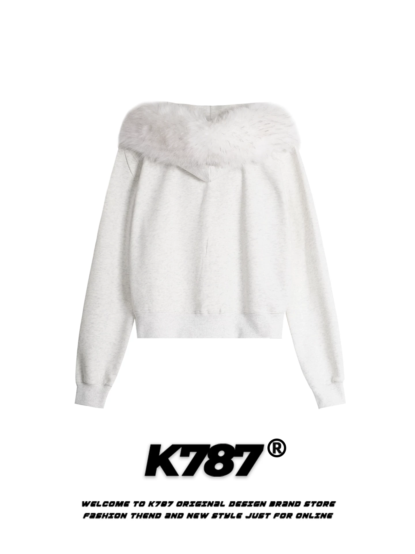 K787 Áo nỉ có mũ trùm đầu in chữ phong cách giản dị kiểu Mỹ dành cho nữ, phong cách hot girl, lót lông cừu, ấm áp, áo khoác ngắn giảm tuổi tác.