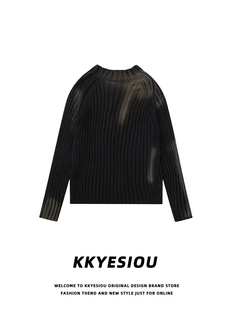 Áo len ngắn dệt kim kiểu Mỹ cổ điển thời thượng, phong cách cá tính, unisex, ôm dáng, thiết kế thuần khiết, sang trọng, kiểu áo len bm.