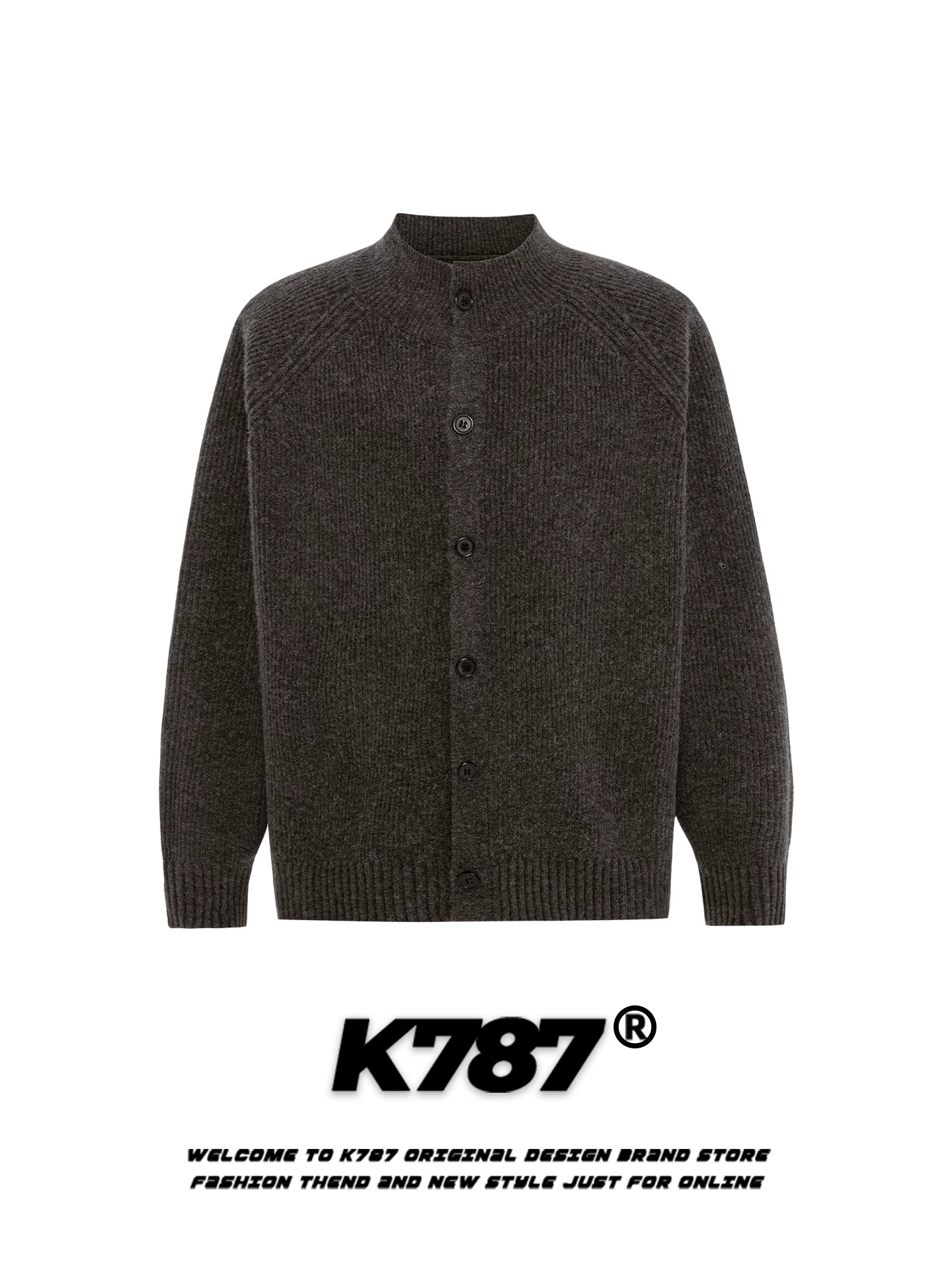 Áo len cardigan màu trơn đơn giản kiểu Mỹ K787 dành cho nam và nữ, áo khoác dệt kim dáng rộng, thoải mái, phong cách đơn giản, dành cho cặp đôi