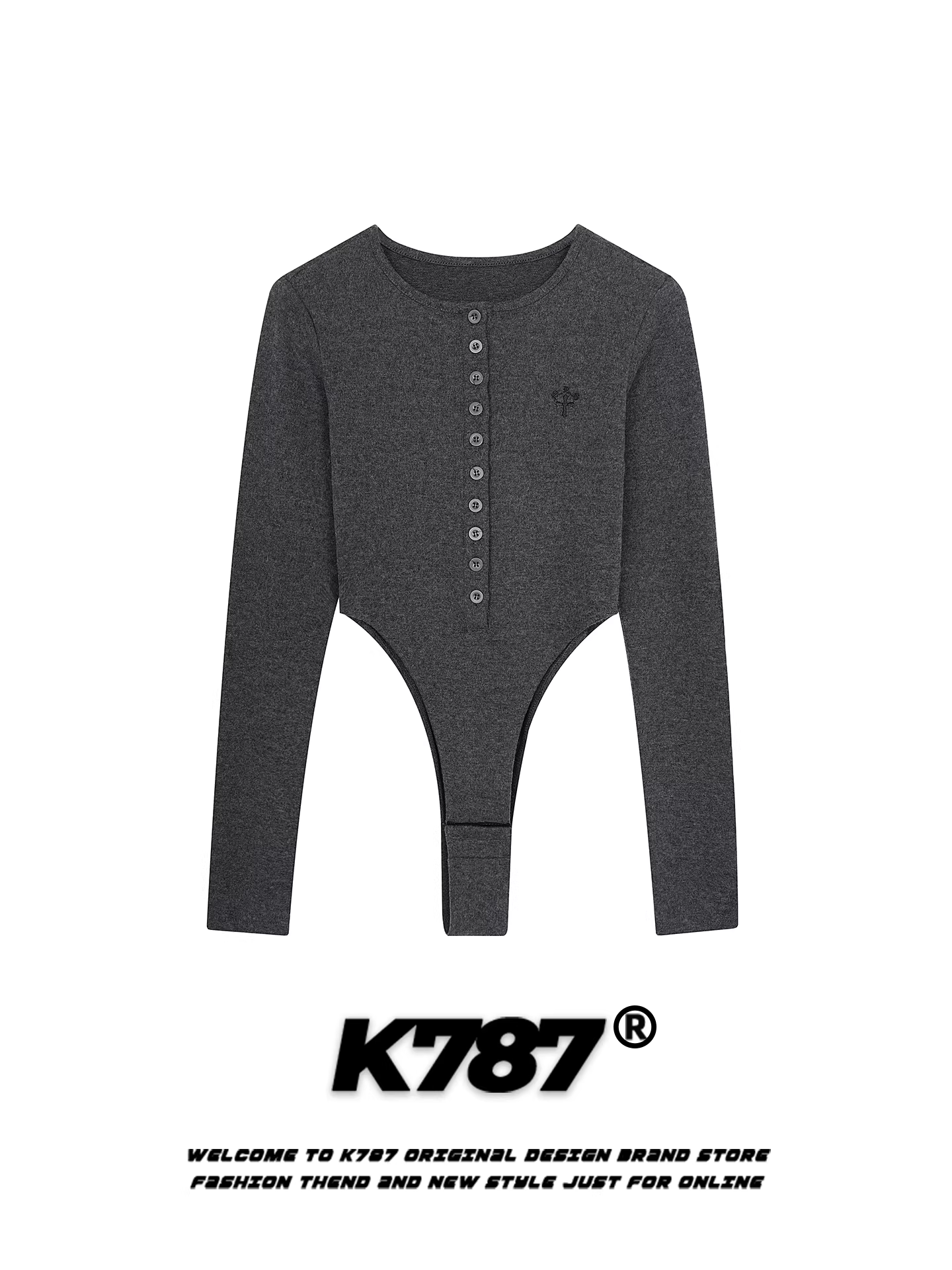 Áo thun nữ tay dài kiểu Mỹ cổ điển K787, phong cách gợi cảm, thêu, kiểu dáng ôm sát, tôn dáng, chất liệu lót trong.