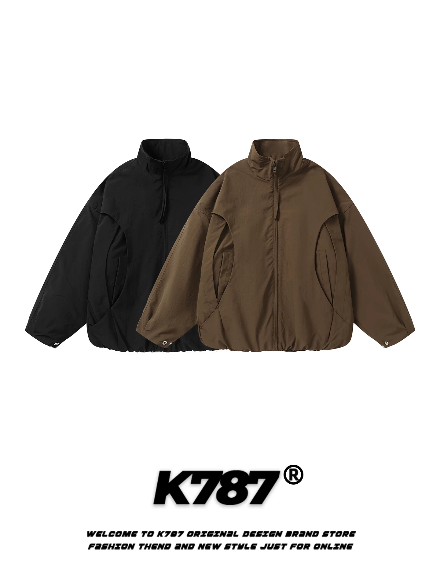 Áo khoác cotton cổ đứng thiết kế theo phong cách retro Mỹ K787 dành cho nam và nữ, áo khoác cotton dày dặn và ấm áp mùa đông dành cho cặp đôi, hợp thời trang.