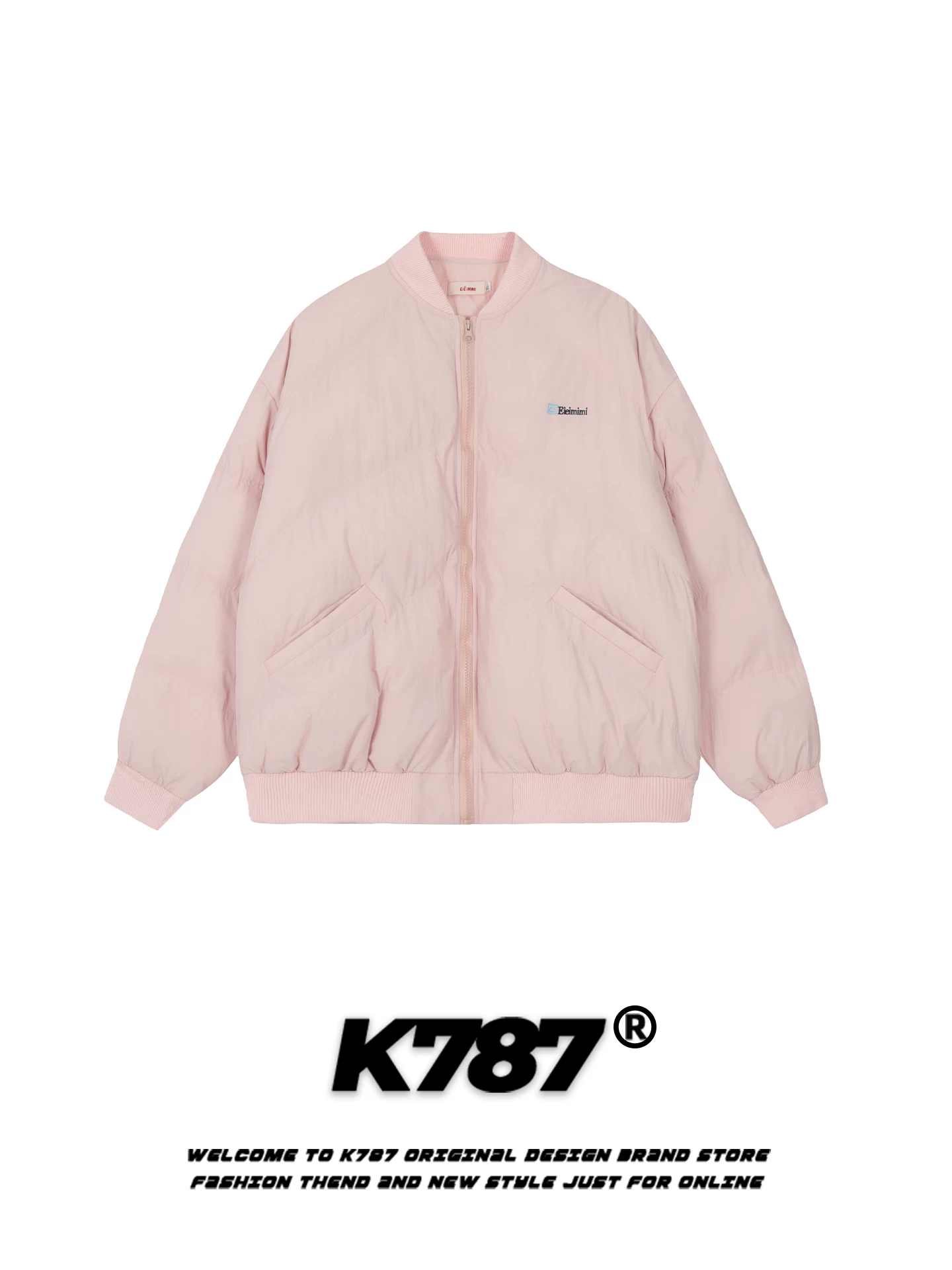 Áo khoác phao nữ kiểu Mỹ cổ điển K787, chất liệu dày dặn, kiểu dáng dễ thương, unisex, màu kẹo ngọt, phong cách thường ngày, đa năng, áo khoác cặp đôi bằng cotton.