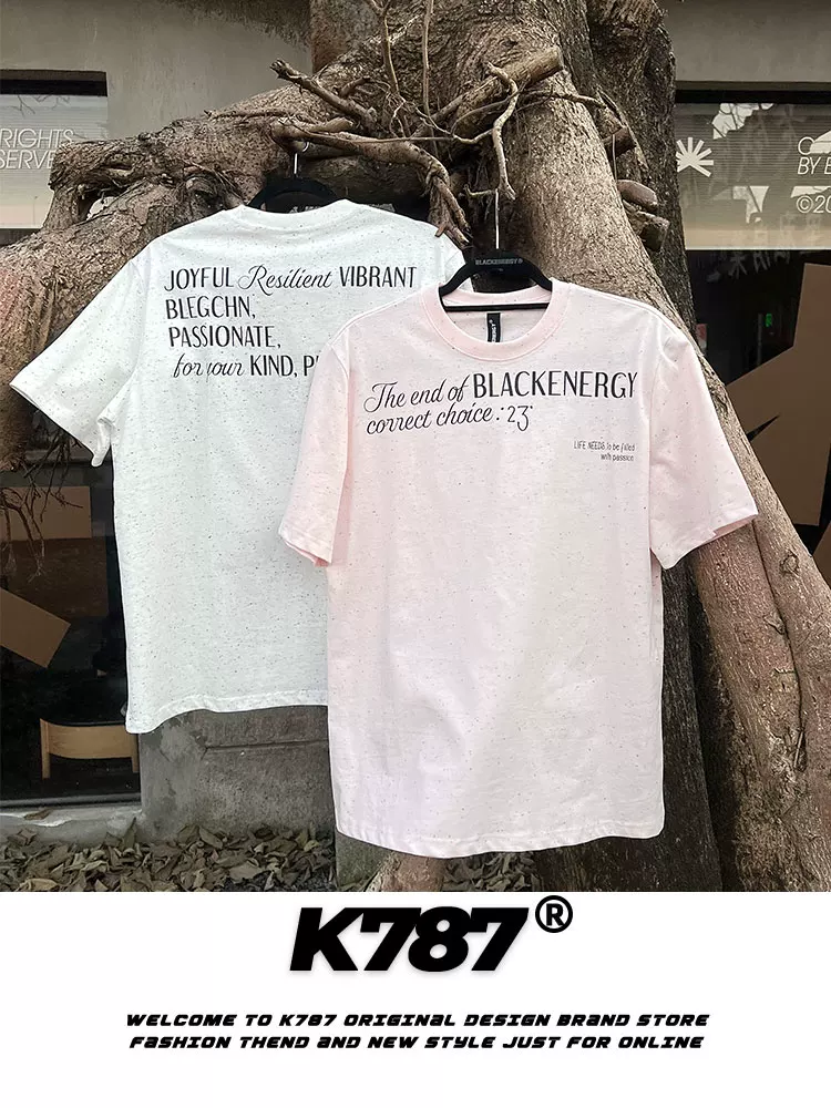 Áo thun ngắn tay in họa tiết phong cách retro Mỹ K787 dành cho nữ, kiểu dáng năng động, đa năng, thời trang đường phố, thương hiệu Cleanfit.