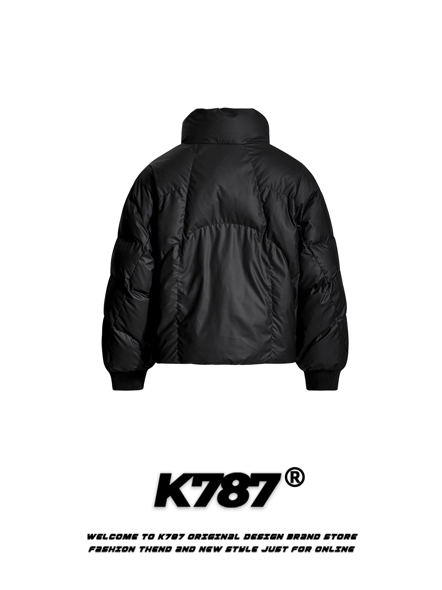 Áo khoác cotton dáng rộng cổ đứng màu trơn phong cách Mỹ K787 dành cho nam và nữ, áo khoác cotton dày dặn và ấm áp mùa đông dành cho cặp đôi.