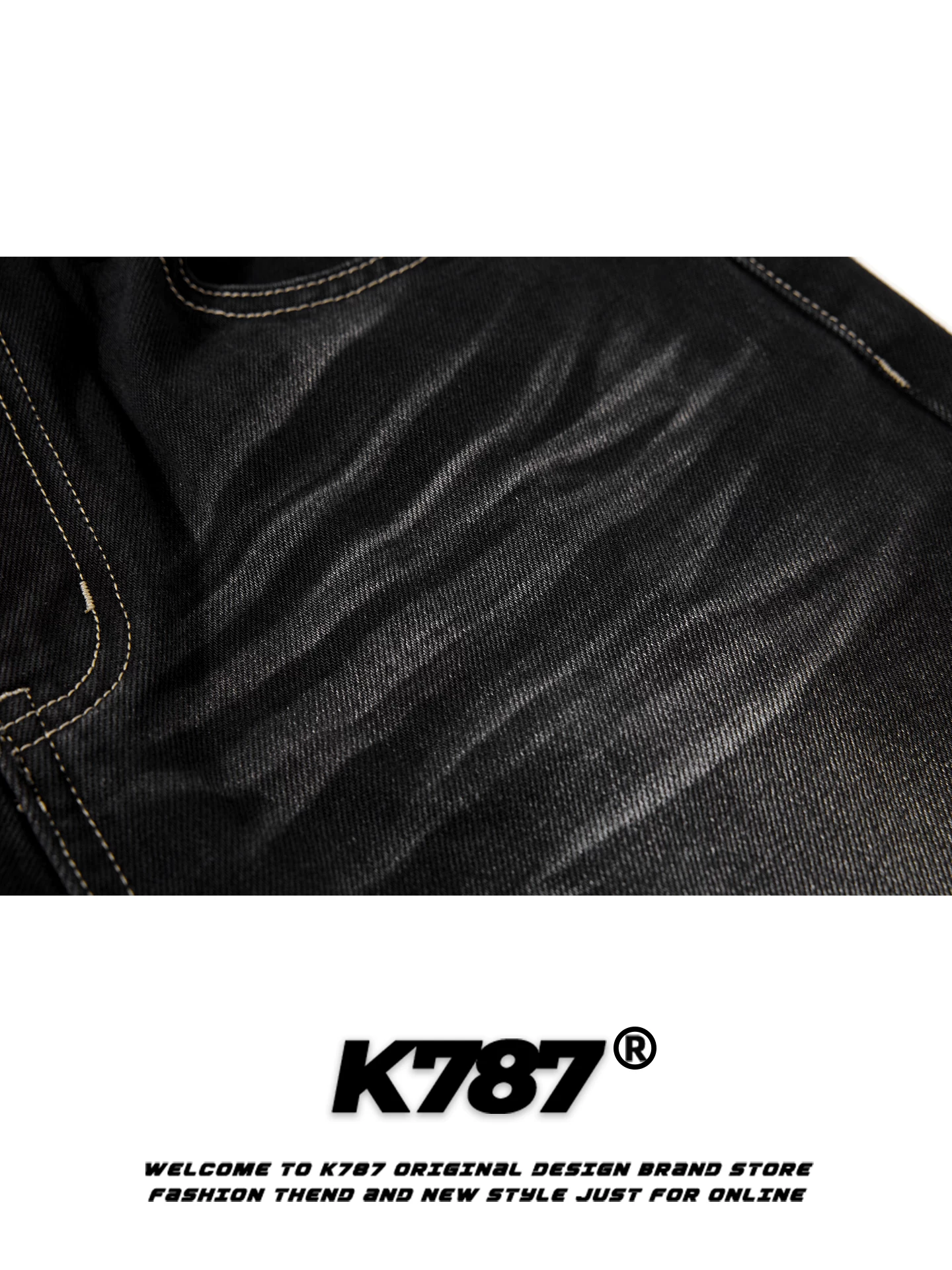 Quần jeans K787 kiểu Mỹ cổ điển, xước mài, dáng loe, dành cho nam và nữ, quần ống rộng xu hướng thời trang, cạp cao, tôn dáng.
