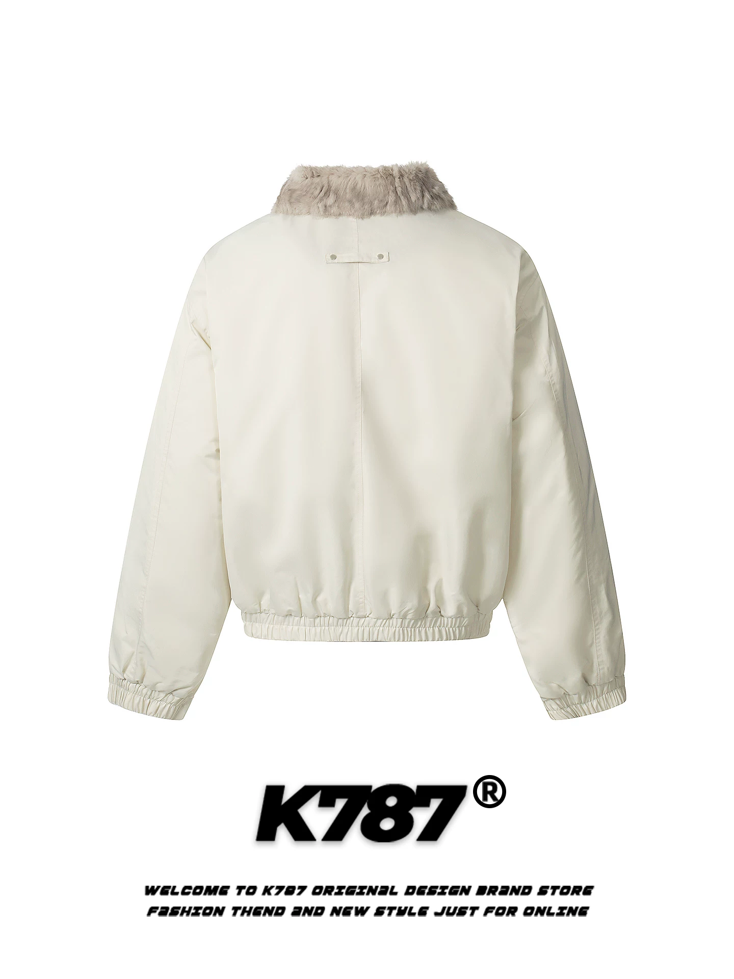 Áo khoác cotton có cổ lông cổ điển kiểu Mỹ K787 dành cho nam và nữ, áo khoác cotton ngắn dày cổ điển