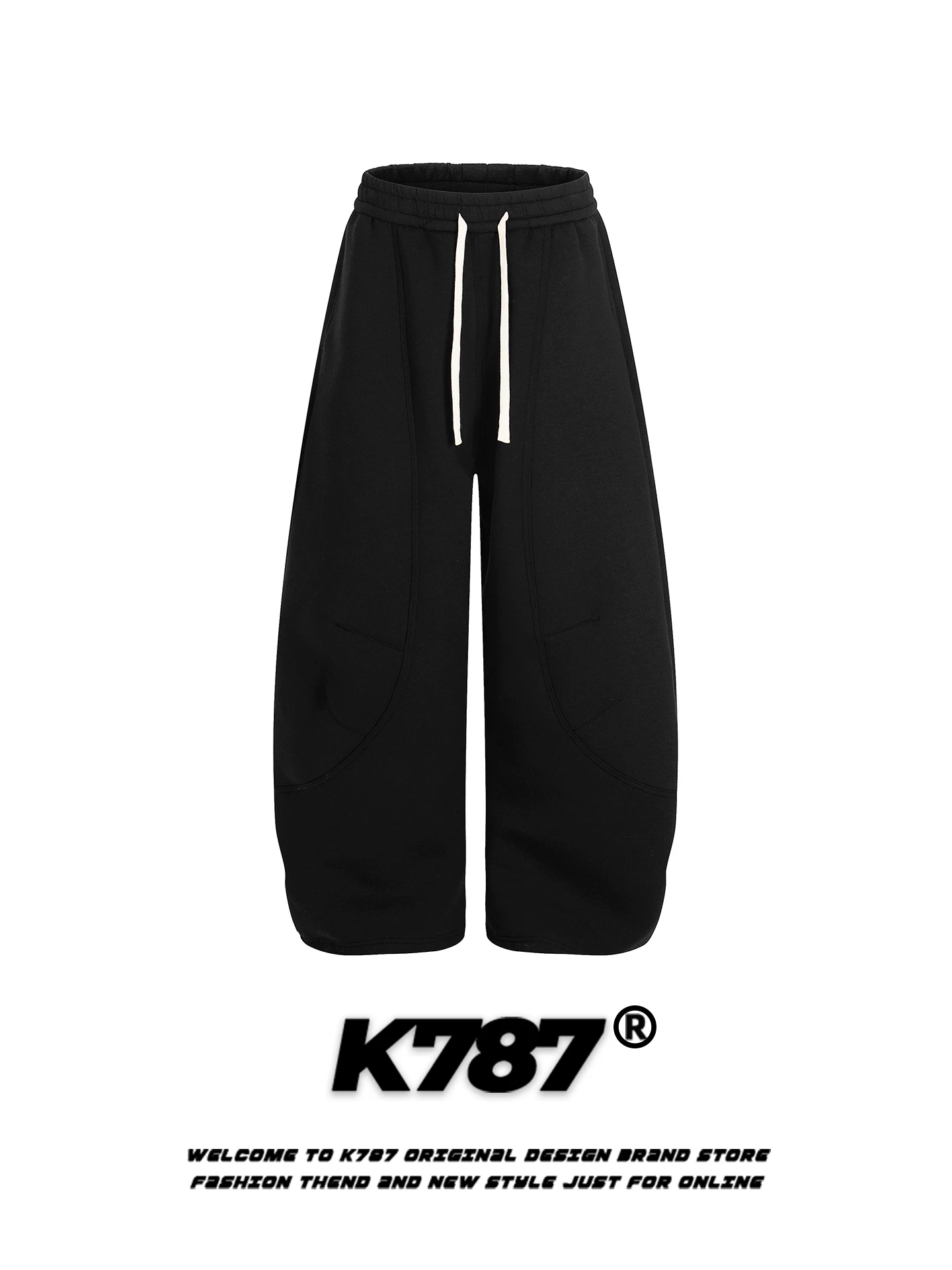 Quần jogger thể thao unisex dáng rộng phong cách Mỹ cổ điển, thiết kế ghép mảnh, dây rút, chất liệu mềm mại, thích hợp cho khiêu vũ đường phố.
