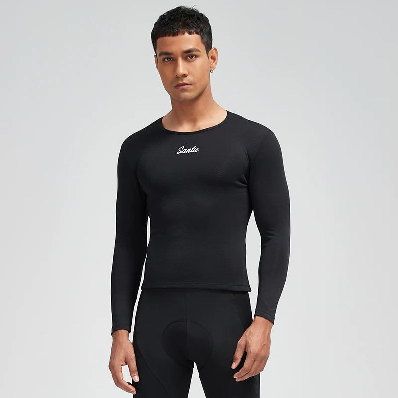 Quần lót dài tay nhanh khô mùa thu đông Santic Áo thun đi xe đạp đường trường có độ đàn hồi cao thấm mồ hôi dành cho nam