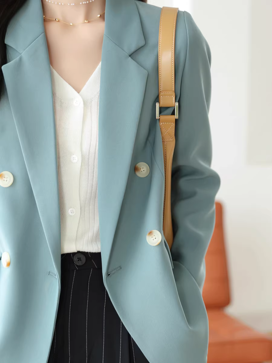 Áo cardigan len lụa cao cấp 48 sợi, kiểu dáng mới xuân hè, cổ V, tay dài, màu trơn, dành cho nữ