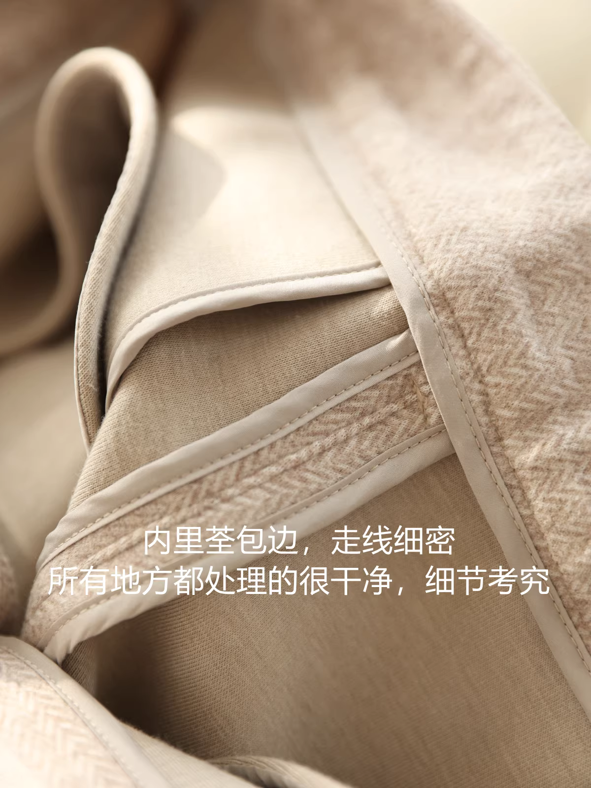 Quần len dạ dày dặn 720g, kiểu dáng cổ điển, kẻ xương cá, cạp cao, ống thẳng, ống rộng dành cho nữ, mùa thu đông