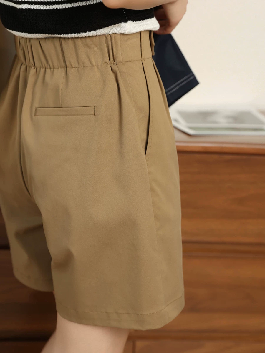 Mặc nó để làm cho đôi chân của bạn trông dài hơn! Phong cách mùa hè mới dành cho phụ nữ nhỏ nhắn: quần short dáng rộng chữ A, lưng cao, co giãn, dáng rộng, giúp thon gọn, mặc thường ngày.