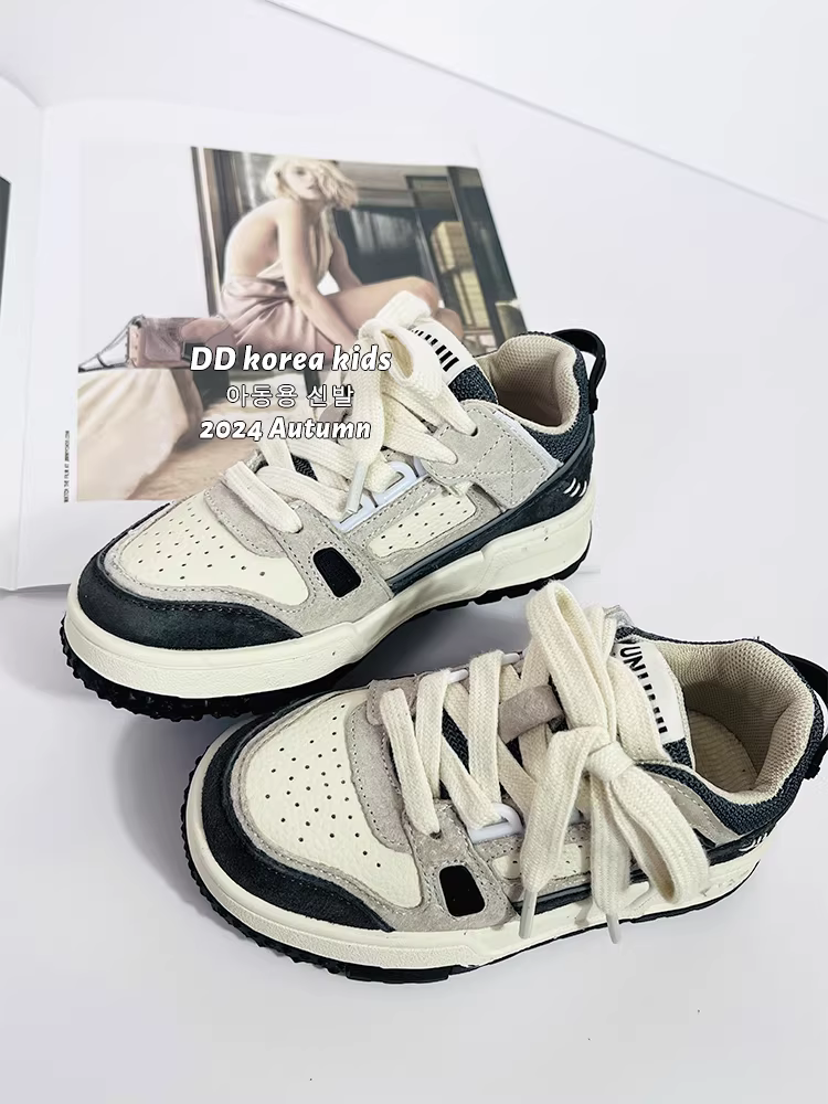 Giày da thật thời trang trẻ em, giày thể thao trẻ em, giày nam, giày thể thao nữ phong cách Hàn Quốc mới xuân 2025, kiểu dáng thời thượng