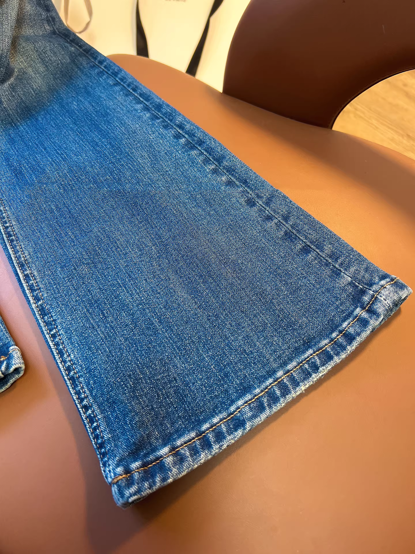 Quần jean ống loe cao cấp dành cho nữ, lưng cao, ôm dáng, thon gọn, quần áo trẻ em gái, quần ống loe màu xanh co giãn mới mùa thu đông, hợp thời trang