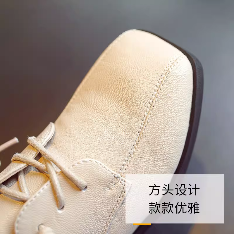 Giày da trẻ em, giày công chúa da thật cho bé gái, giày đơn thời trang xuân thu 2025 mới, giày đế mềm phong cách Anh cho bé trai